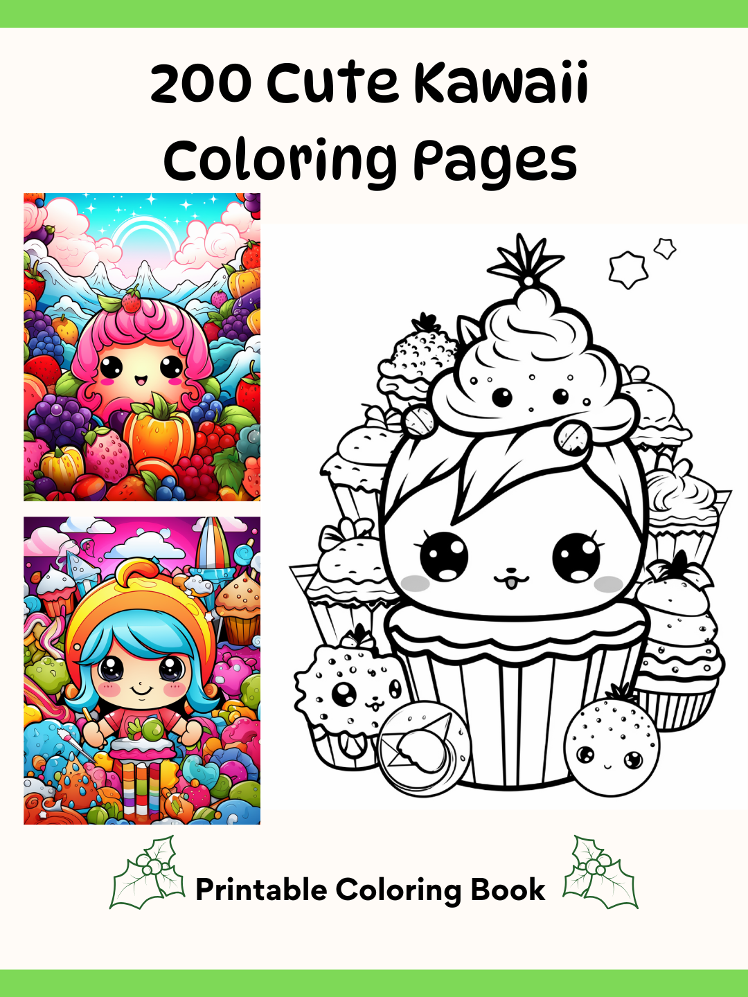 200 Cute Kawaii Coloring Pages for Kids