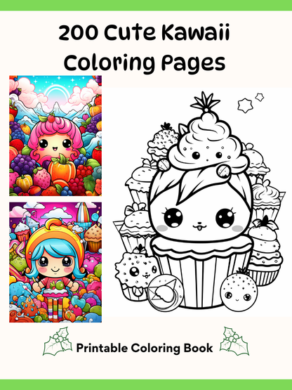 200 Cute Kawaii Coloring Pages for Kids