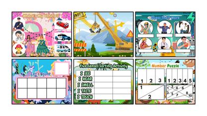 Busy Book Mega Bundle – 320 Pages Printable Learning Activities (PDF & PNG)