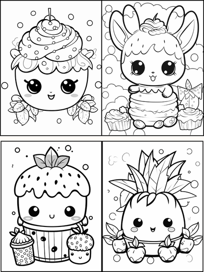 200 Cute Kawaii Coloring Pages for Kids