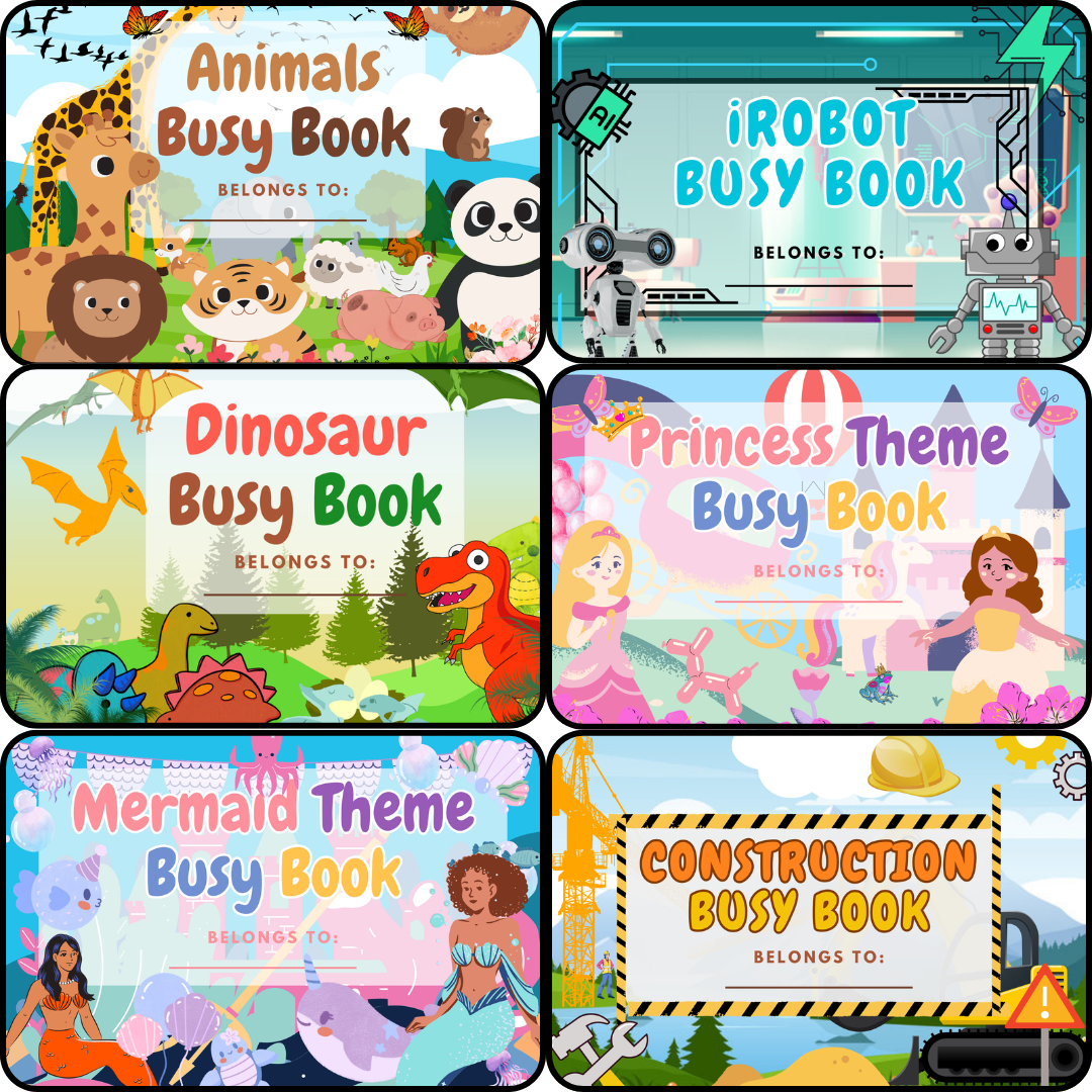 Busy Book Mega Bundle – 320 Pages Printable Learning Activities (PDF & PNG)